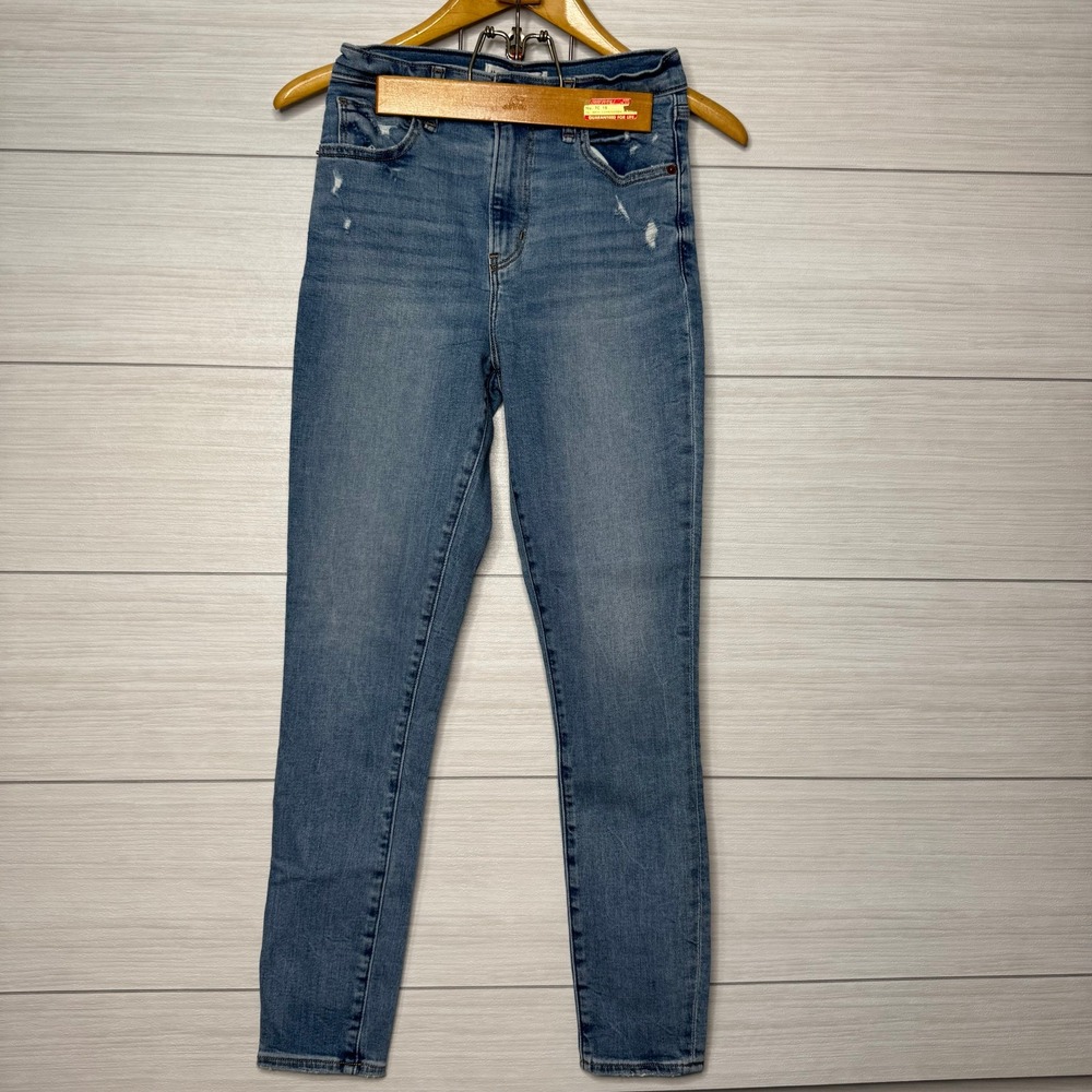 Abercrombie Fitch Super Skinny Ankle High Rise Jeans Women's Size 27 Distressed